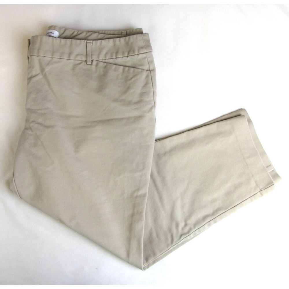 Liz Claiborne Pants EMMA Beige Capri Mid Rise Women's Size 18